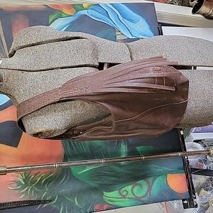 Giani Binni Brown Leather Boho Tassle Purse